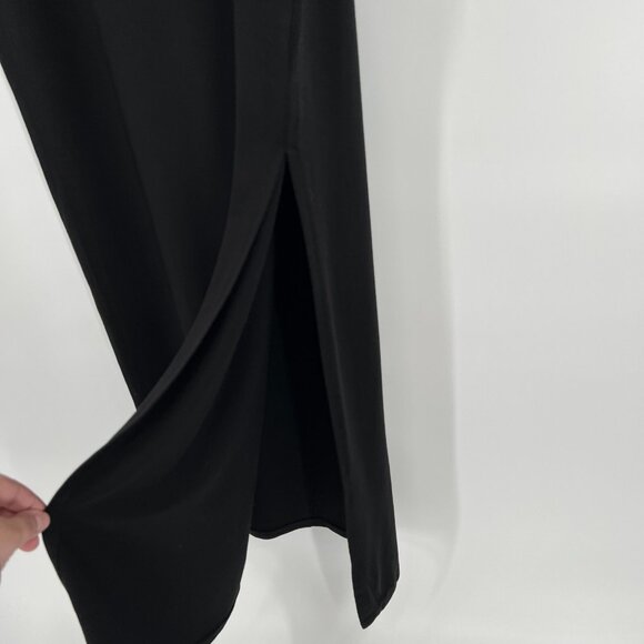 Quince Women’s Black Tencel Jersey Tank Maxi Dress sz S NWT Side Slit Sleeveless - Picture 7 of 9